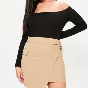 Missguided Nude Mini Skirt Sz 12